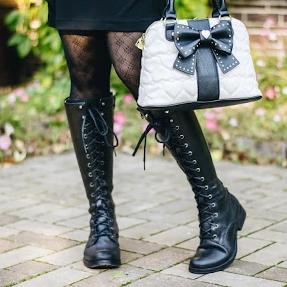 Frye Melissa Tall Black Genuine Leather LaceUp Knee High Vintage Equestrian Boot - Picture 6 of 15